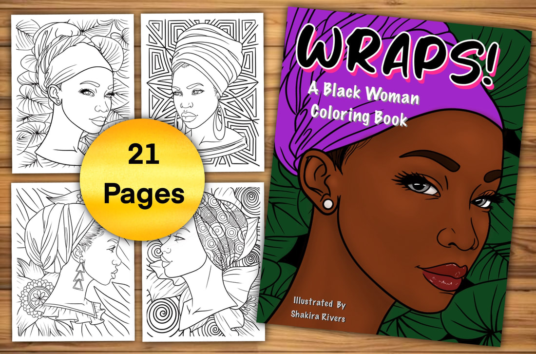 A black woman coloring book 
