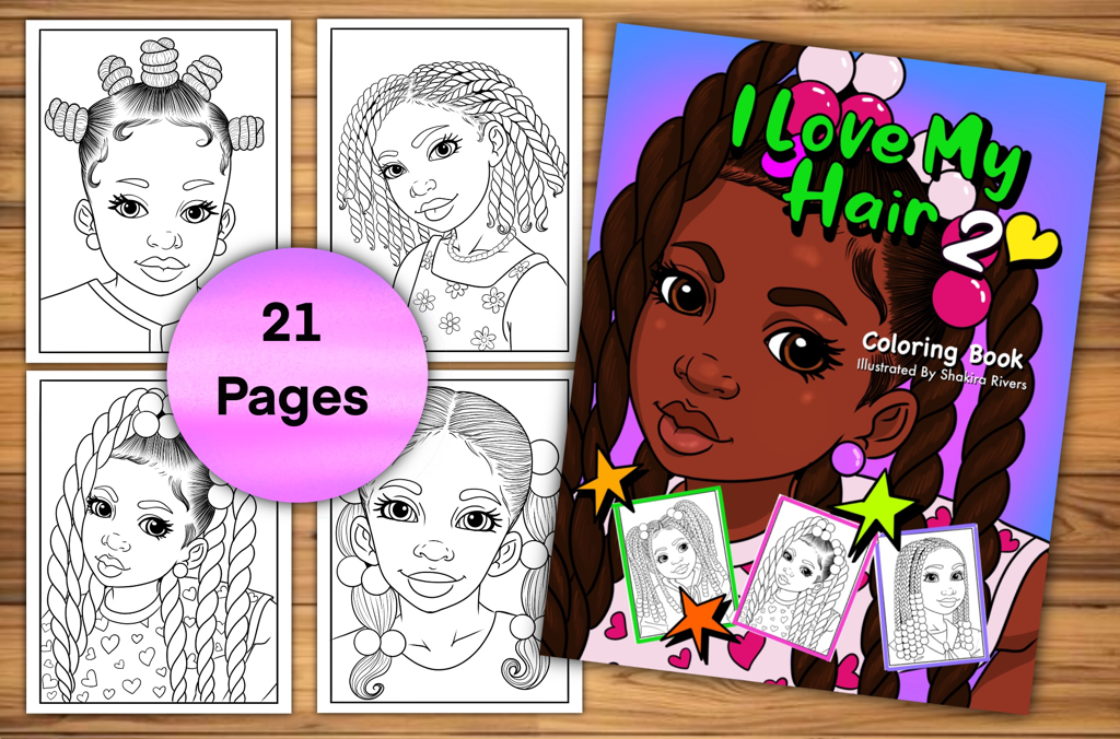 Black girl coloring book