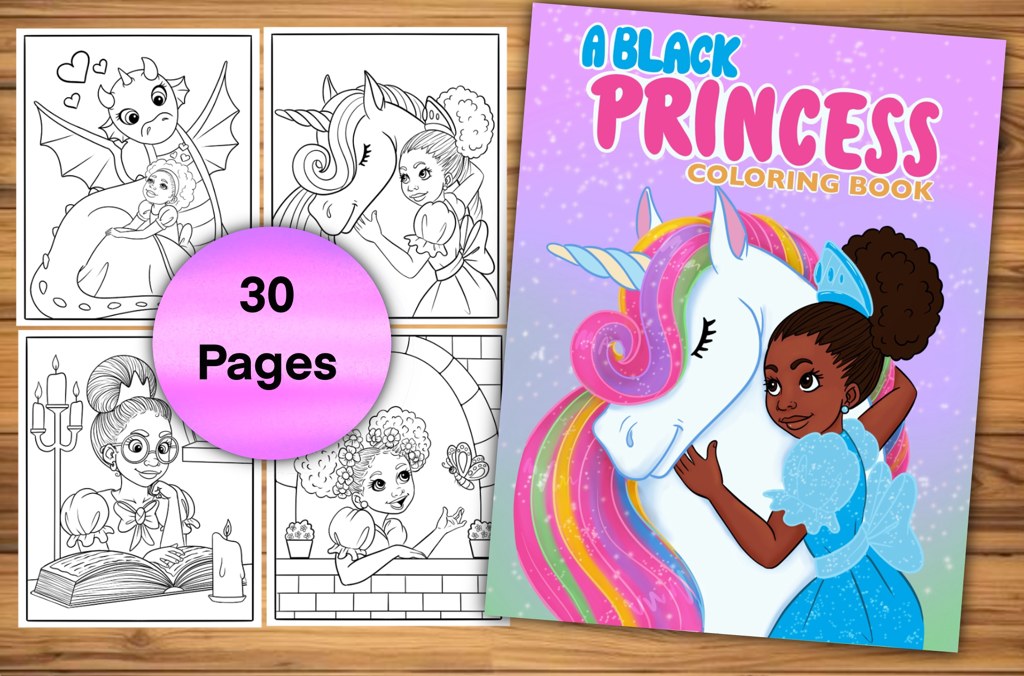 Black Girl Coloring Book 